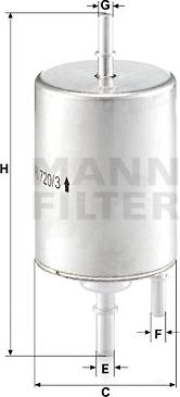 Mann-Filter WK 720/3 - Filtru combustibil parts5.com