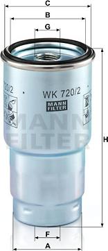 Mann-Filter WK 720/2 x - Palivový filter parts5.com