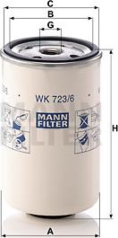 Mann-Filter WK 723/6 - Filtro combustible parts5.com