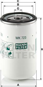 Mann-Filter WK 723 - Filtro combustible parts5.com