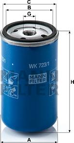 Mann-Filter WK 723/1 - Filtro combustible parts5.com
