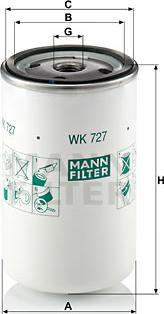 Mann-Filter WK 727 - Filter za gorivo parts5.com