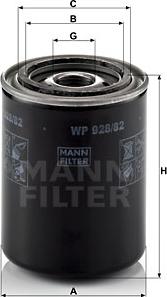 Mann-Filter WP 928/82 - Filtr oleju parts5.com