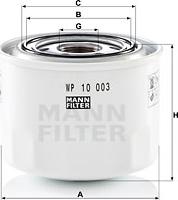 Mann-Filter WP 10 003 - Filtro de aceite parts5.com