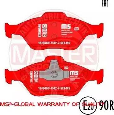 MASTER-SPORT GERMANY 13046071422-SET-MS - Brake Pad Set, disc brake parts5.com