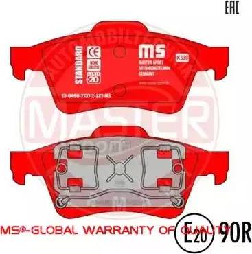 MASTER-SPORT GERMANY 13046071372-SET-MS - Brake Pad Set, disc brake parts5.com