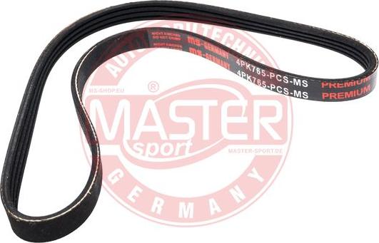 MASTER-SPORT GERMANY 4PK765-PCS-MS - Correa trapecial poli V parts5.com