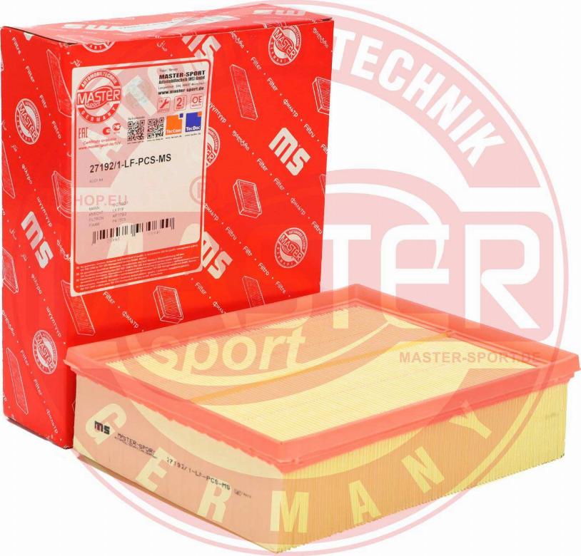 MASTER-SPORT GERMANY 27192/1-LF-PCS-MS - Filtre à air parts5.com