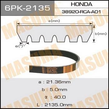 MASUMA 6PK2135 - V-Ribbed Belt parts5.com