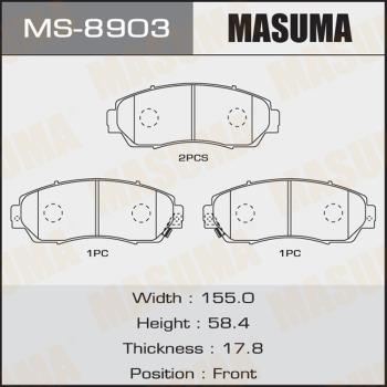 MASUMA MS-8903 - Komplet kočionih papuča parts5.com