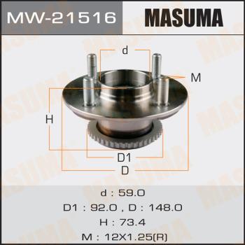 MASUMA MW21516 - Buje de rueda parts5.com