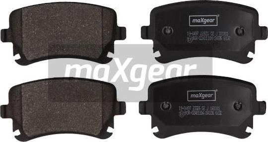 Maxgear 19-0497 - Тормозные колодки, дисковые, комплект parts5.com