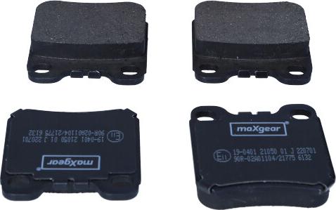 Maxgear 19-0401 - Brake Pad Set, disc brake parts5.com