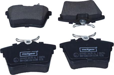 Maxgear 19-0423 - Juego de pastillas de freno parts5.com