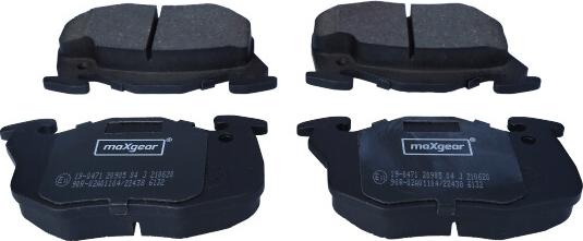 Maxgear 19-0471 - Sada brzdových destiček, kotoučová brzda parts5.com