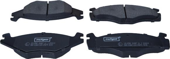 Maxgear 19-0582 - Σετ τακάκια, δισκόφρενα parts5.com