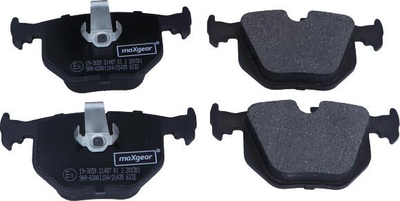 Maxgear 19-3659 - Комплект спирачно феродо, дискови спирачки parts5.com