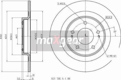 Maxgear 19-3242 - Disco de freno parts5.com