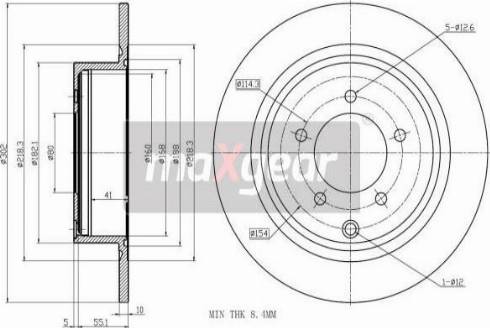 Maxgear 19-3214 - Disco de freno parts5.com