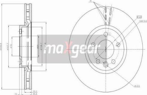 Maxgear 19-3221 - Disc frana parts5.com