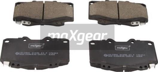 Maxgear 19-2941 - Komplet kočnih obloga, disk kočnica parts5.com