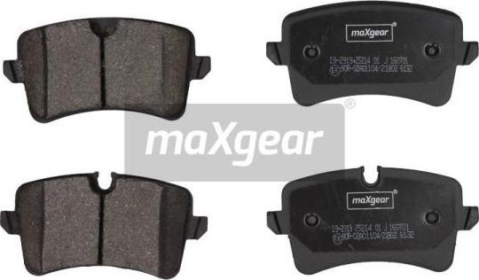 Maxgear 19-2919 - Fékbetétkészlet, tárcsafék parts5.com