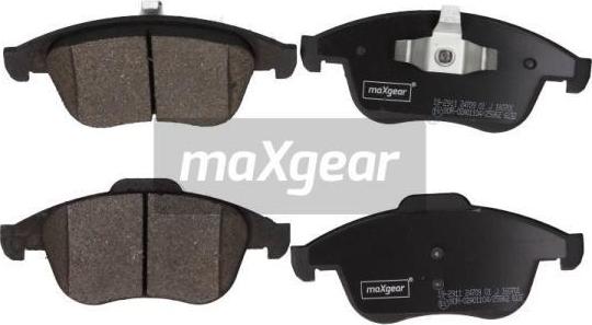 Maxgear 19-2911 - Sada brzdových destiček, kotoučová brzda parts5.com