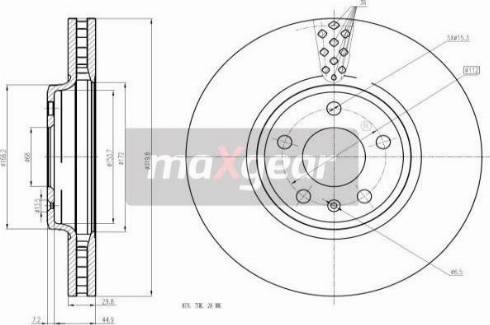 Maxgear 19-2447 - Спирачен диск parts5.com