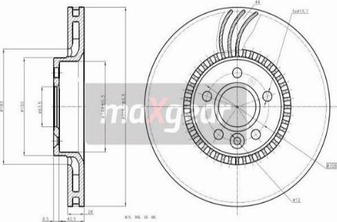 Maxgear 19-2429 - Tarcza hamulcowa parts5.com