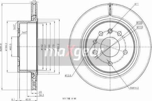 Maxgear 19-2472 - Δισκόπλακα parts5.com