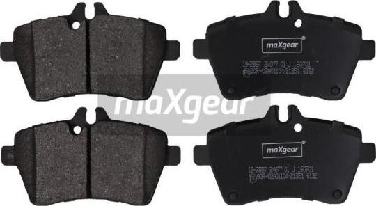 Maxgear 19-2887 - Sada brzdových platničiek kotúčovej brzdy parts5.com