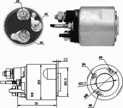 Meat & Doria 46159 - Solenoid Switch, starter parts5.com