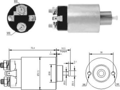 Meat & Doria 46167 - Solenoid, electromotor parts5.com