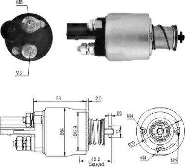 Meat & Doria 46126 - Mágneskapcsoló, önindító parts5.com