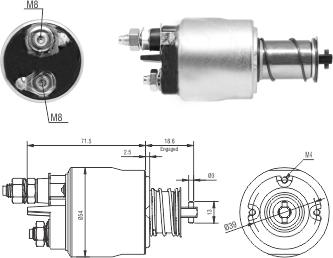 Meat & Doria 46311 - Solenoid Switch, starter parts5.com