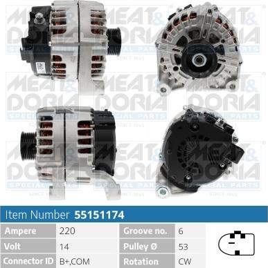 Meat & Doria 55151174 - Laturi parts5.com