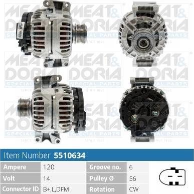 Meat & Doria 5510634 - Generator / Alternator parts5.com