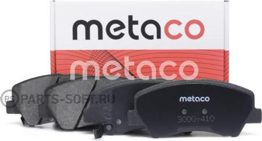 METACO 3000-410 - Zestaw klocków hamulcowych, hamulce tarczowe parts5.com