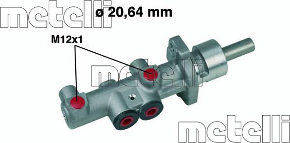 Metelli 05-0404 - Cilindro principal de freno parts5.com