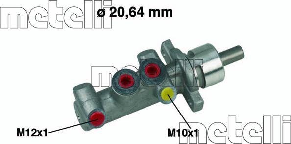 Metelli 05-0416 - Hlavní brzdový válec parts5.com