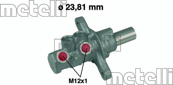 Metelli 05-0522 - Pompa centrala, frana parts5.com