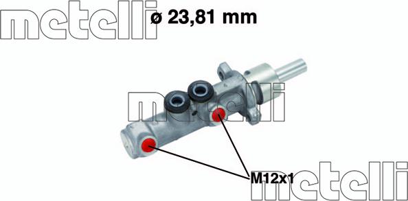 Metelli 05-0572 - Pompa centrala, frana parts5.com