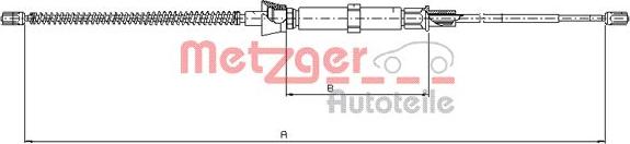 Metzger 10.9032 - Żażné lanko parkovacej brzdy parts5.com