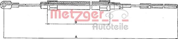 Metzger 10.4131 - Cablu, frana de parcare parts5.com