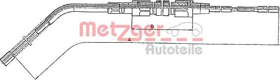 Metzger 10.4132 - Cable de accionamiento, freno de estacionamiento parts5.com