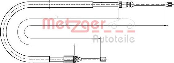 Metzger 10.6699 - Čelično uže, parkirna kočnica parts5.com