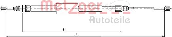 Metzger 10.6687 - Čelično uže, parkirna kočnica parts5.com