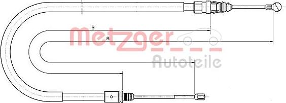 Metzger 10.6224 - Cable de accionamiento, freno de estacionamiento parts5.com