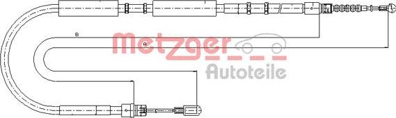 Metzger 10.7536 - Ντίζα, φρένο ακινητοποίησης parts5.com