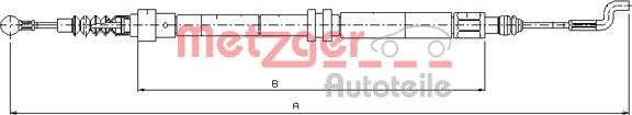 Metzger 10.7393 - Cable de accionamiento, freno de estacionamiento parts5.com